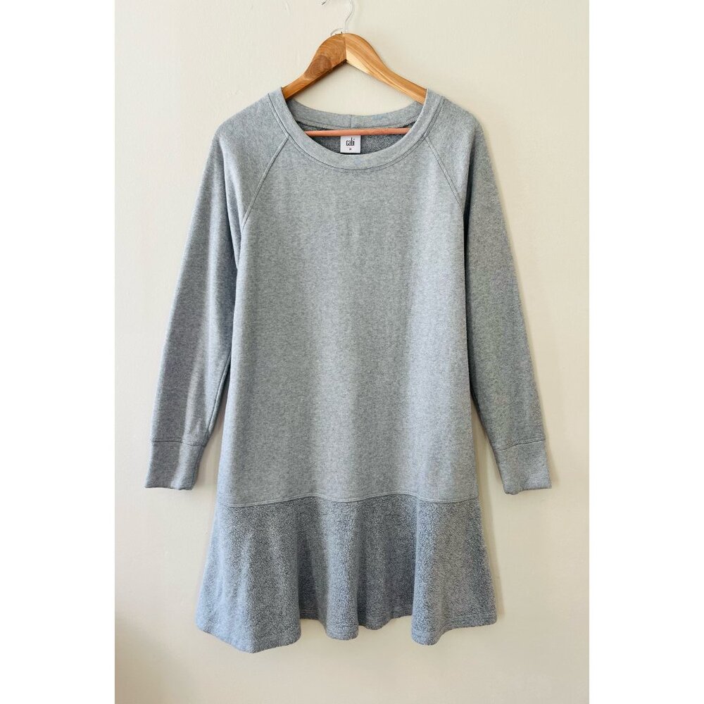 Cabi Sz M Gray‎ Long Sleeve Flashdance Fleece Sweatshirt Pullover Midi Dress